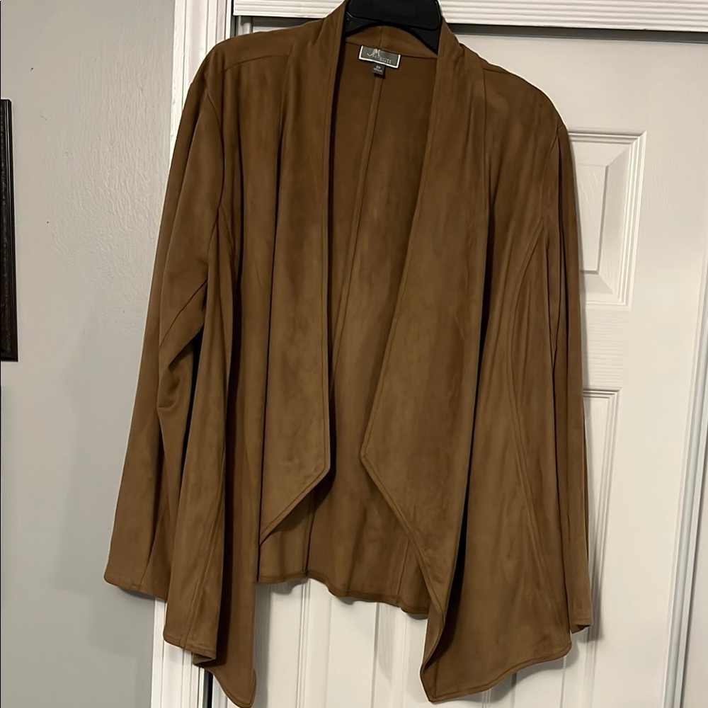 Brown Open Front Women's Jacket